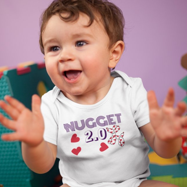 Body Para Bebê Nugget 2.0 Cão Balão & Corações (Criador carregado)