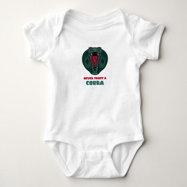 Body Para Bebê Nunca Confie num COBRA (Frente)