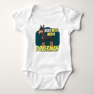 Body Para Bebê Nunca suje com um Doberman