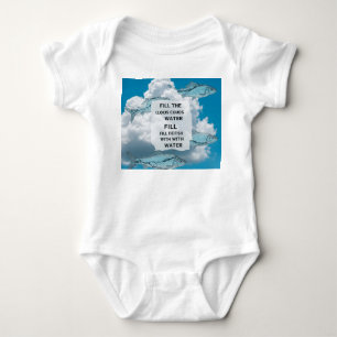 Body Para Bebê nuvem de soma e peixe