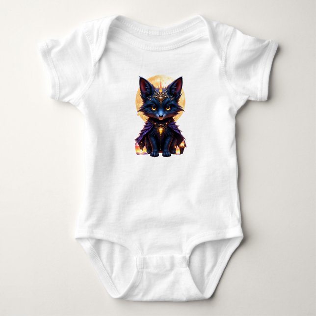 Body Para Bebê Nyx – Guardião do Luar.  (Frente)