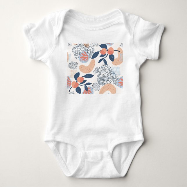 Body Para Bebê O Abstrato da Natureza forma um padrão perfeito (Frente)