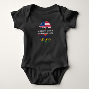 Body Para Bebê O americano crescido com Mauriciano enraíza