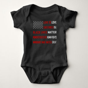 Body Para Bebê O amor é Bodysuit escuro do bebê do amor