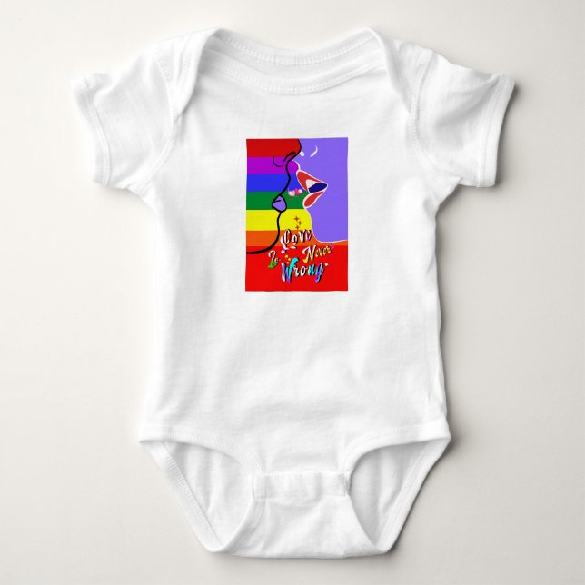 Body Para Bebê O amor nunca é orgulho errado (Frente)