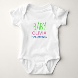 Body Para Bebê O BEBÊ PERSONALIZADO CHEGOU a uma peça