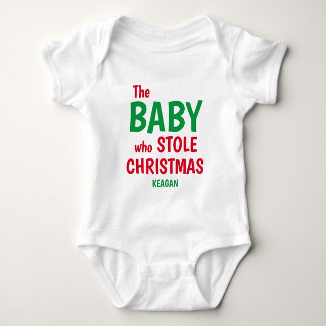 Body Para Bebê O Bebê Que Roubou O Bebê De Natal (Frente)
