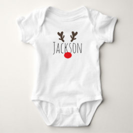 Body Para Bebê O Bodysuit do bebê com o nariz vermelho