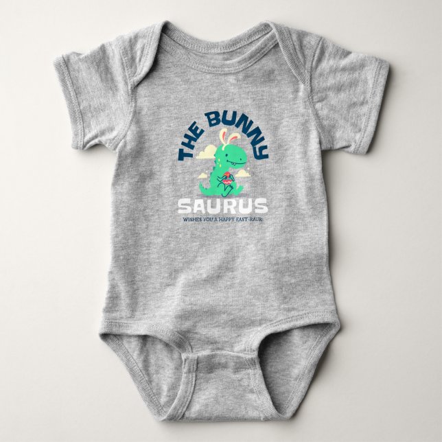 Body Para Bebê O Bodysuit do Bunny Saurus (Frente)