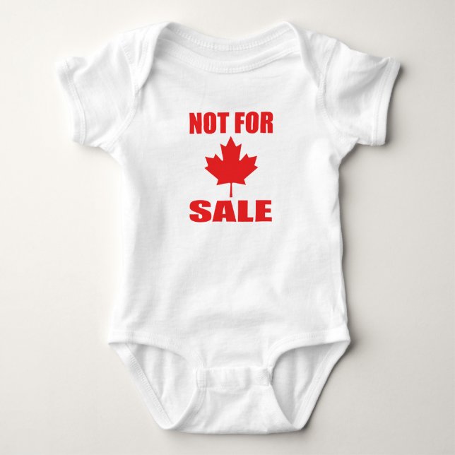 Body Para Bebê O Canadá NÃO está à Venda (Frente)