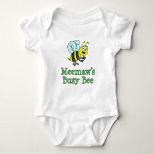 Body Para Bebê O Cartoon de Abelhas Ocupadas de Meemaw