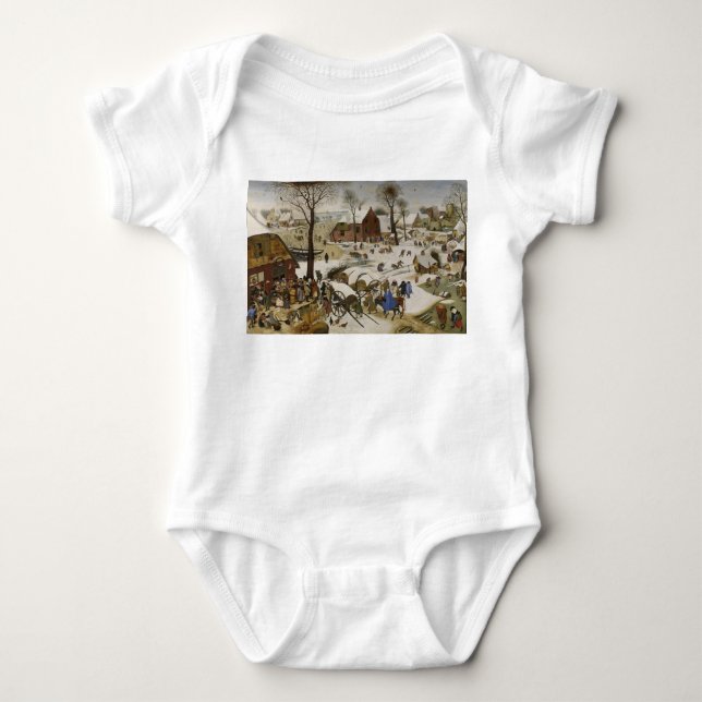 Body Para Bebê O Censo de Belém (por Pieter Bruegel) (Frente)