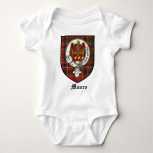 Body Para Bebê O clã de Munro Crest o Tartan do crachá
