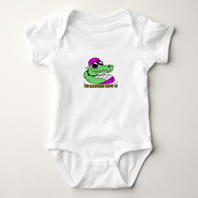 Body Para Bebê O Crocodilo dentro de mim | design fofo e lindo (Frente)