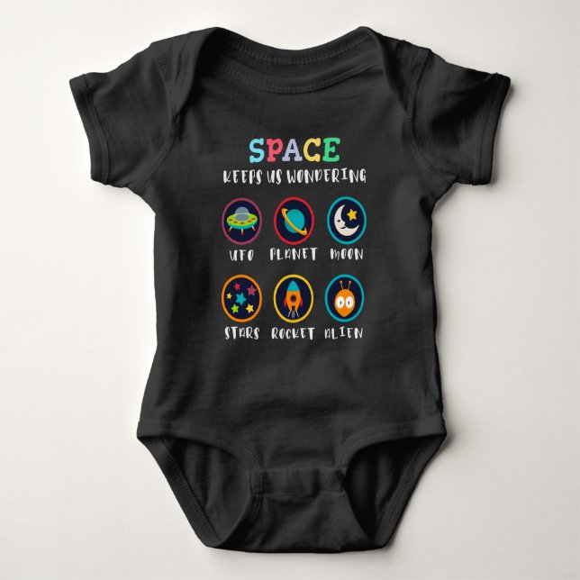 Body Para Bebê O espaço nos deixa curiosos (Frente)