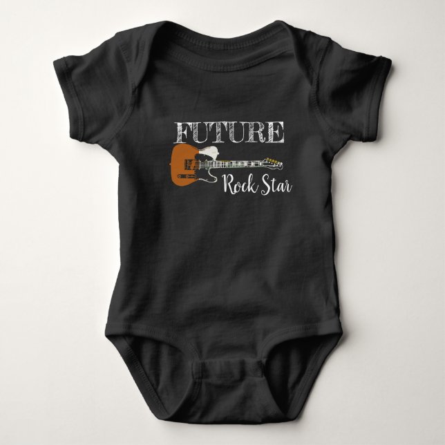 Body Para Bebê O Futuro do Rochedo e Roll Bebê Roupa (Frente)