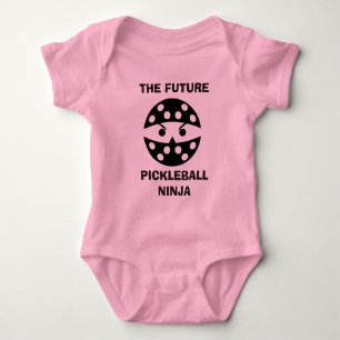 Body Para Bebê O futuro Pickleball Ninja, presente bonito para o