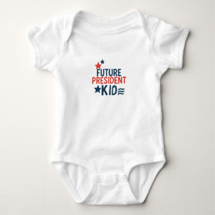 Body Para Bebê O futuro Presidente Kid - Tipografia Patriótica Ne
