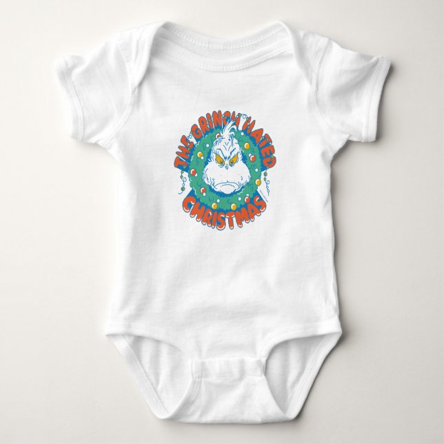 Body Para Bebê O Grinch Odeia O Natal (Frente)