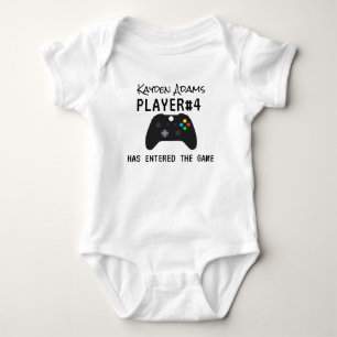 Body Para Bebê o jogador engraçado #4 entrou no jogo