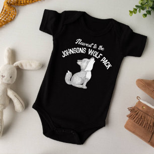 Body Para Bebê O mais novo para os presentes do bebê do lobo