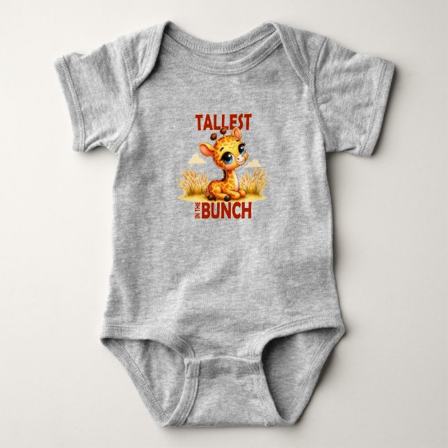 Body Para Bebê O melhor no desenho animado "Boca-Bebê-Cute-Girafa (Frente)