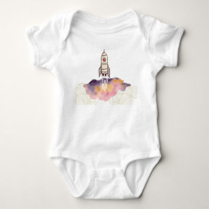 Body Para Bebê O navio de espaço descola no Creeper colorido da