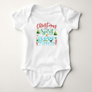 Body Para Bebê O Oceano Espírito de Natal Breeze Uma Piada