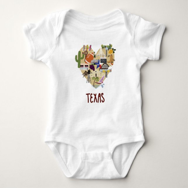 Body Para Bebê O pedaço do Texas Baby One (Frente)