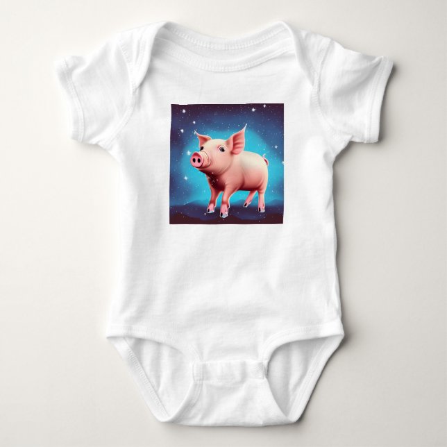 Body Para Bebê O Porco (Frente)