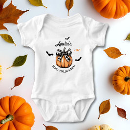 Body Para Bebê O primeiro Arco de Abóbora do Halloween