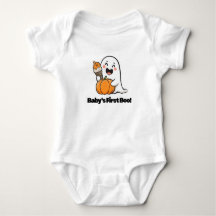 O Primeiro Boo do Bebê! – Bodysuit Adorável de Hal