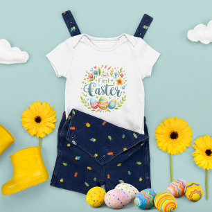 Body Para Bebê O primeiro coelho da Páscoa do Bebê