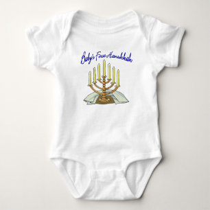 Body Para Bebê O primeiro Hanukkah do bebê