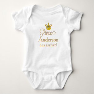 Body Para Bebê O Príncipe (Primeiro ou Sobrenome) chegou