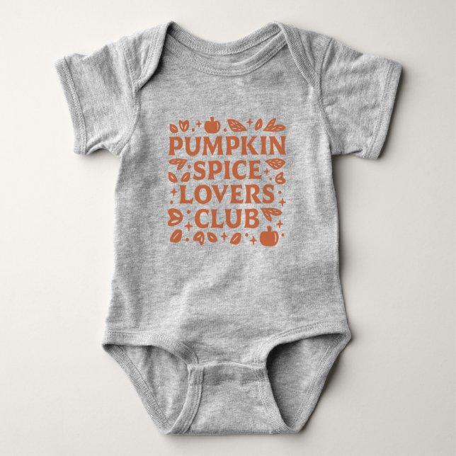 Body Para Bebê O Pumpkin Spice Lovers Club (Frente)