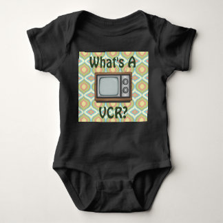 Body Para Bebê "O que é um videocassete?" TV retrô