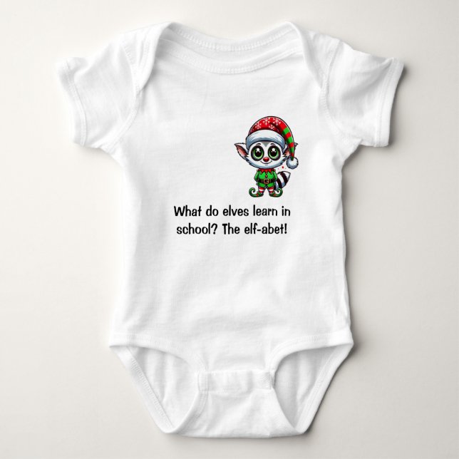 Body Para Bebê O que os elfos aprendem na escola? (Frente)