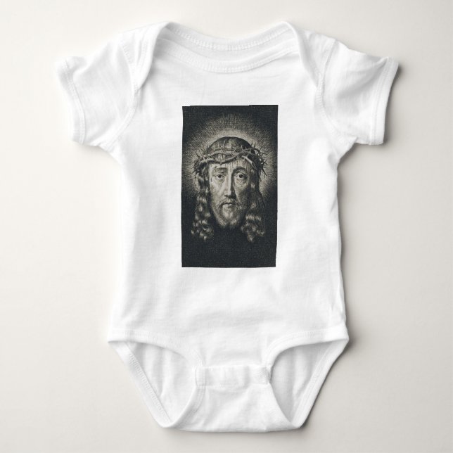 Body Para Bebê O rosto sagrado cheio de espinhos (Frente)