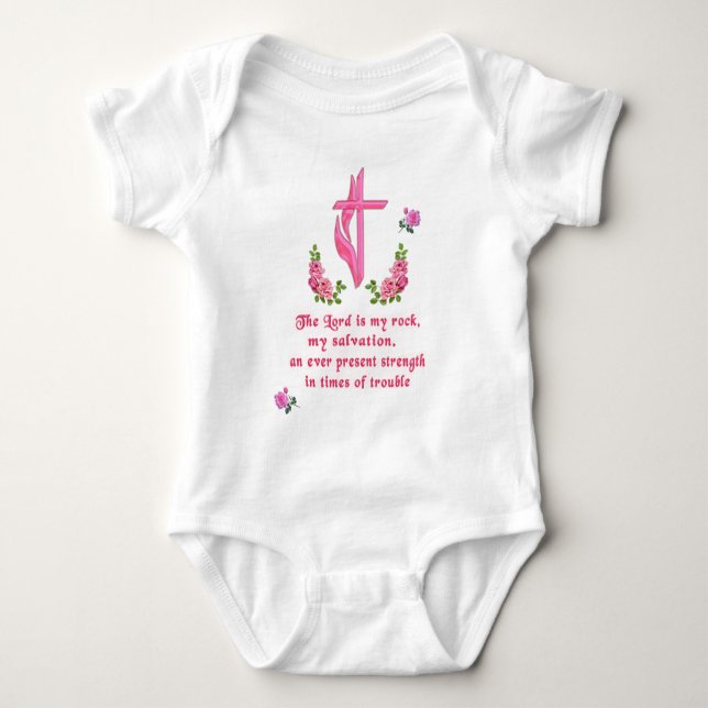 Body Para Bebê O Senhor é minha rocha (Frente)