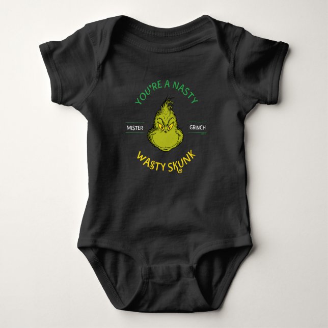 Body Para Bebê O Senhor Grinch | Você é um Gambá Nojento e Sujo (Frente)