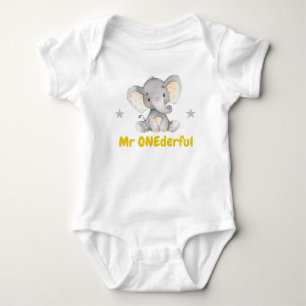 Body Para Bebê O Sr. Onederful Primeiro Aniversário de 1 Ano Fest