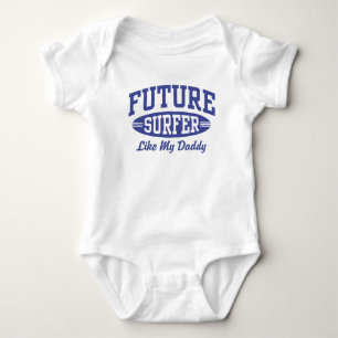 Body Para Bebê O surfista futuro gosta de meu pai