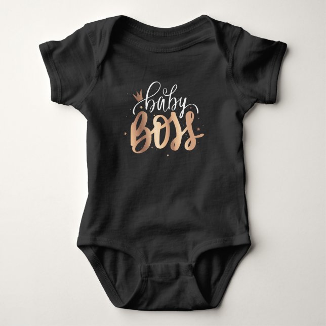 Body Para Bebê O Verdadeiro Chefe (A Chefe) Conjunto Mãe & Eu (Frente)