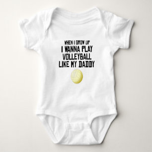 Body Para Bebê O voleibol gosta de meu pai