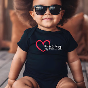 Body Para Bebê Obrigado, coração