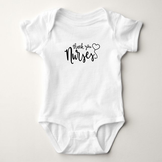 Body Para Bebê Obrigado Enfermeiras| Script de Rico (Frente)
