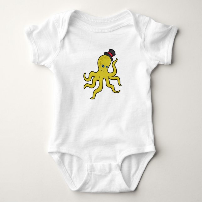 Body Para Bebê Octopus com chapéu (Frente)