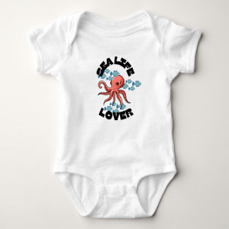 Body Para Bebê octopus de amante da vida marinha Baby Jersey