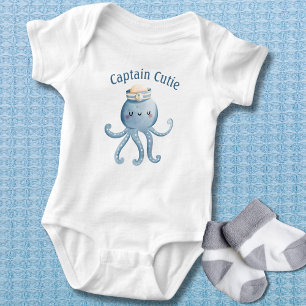 Body Para Bebê Octopus Whimsical Capitão Cutie